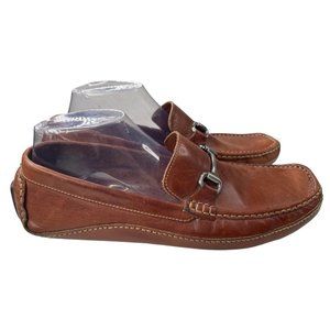 Clarks England Men's Brown Leather Comfort Bit Loafers Size 9.5M (71288) EUC